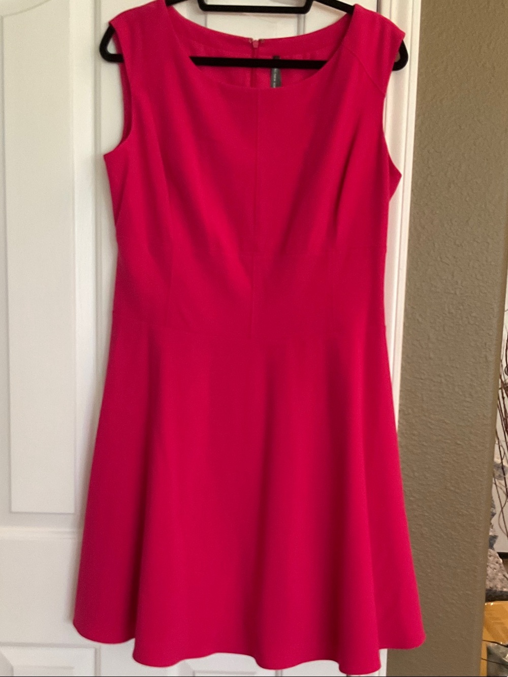 Women’s Sleeveless Fit & Flare Dress in Fuchsia Pink